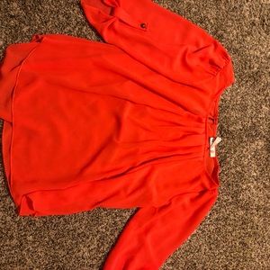 Orange chiffon top